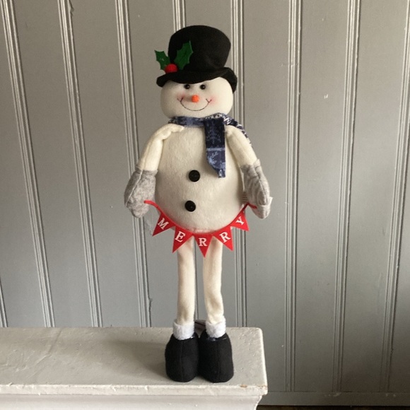 NWT- 24” Absolutely Precious- Holiday Snowman ⛄️ Decoration w/ MERRY Banner - Picture 13 of 15
